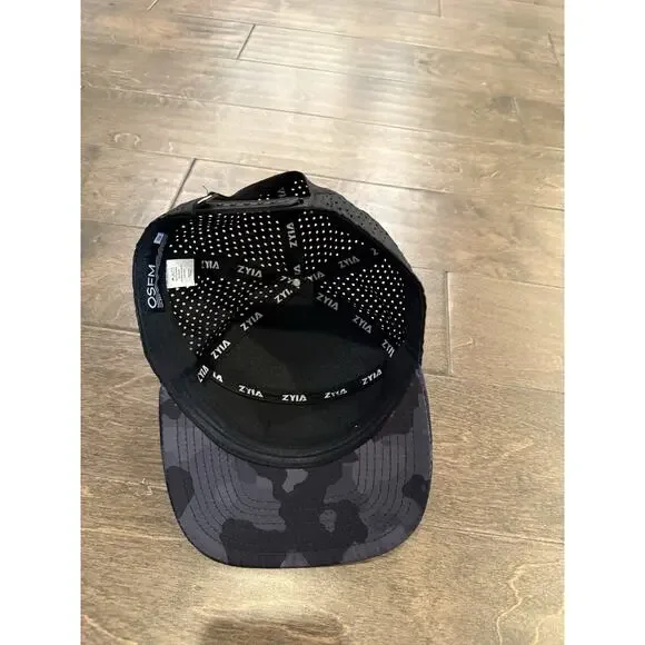 ZYIA EST. 2017 Womens Black Gray Camo Adjustable SnapBack Hat Baseball Cap - Picture 7 of 8